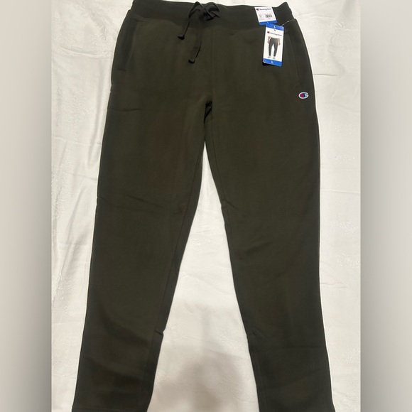 Champions mens fleece lined straight leg sweatpants green size L NWT - Picture 5 of 5